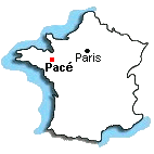 Umrißkarte Frankreich / carte contour de France